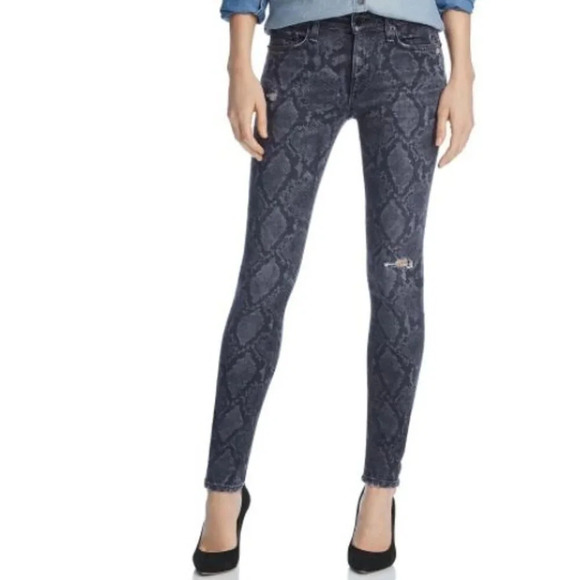 * 🔥HPx2🔥* Rag & Bone Skinny Jeans, Gray, Snake Print, 26 - Picture 1 of 16